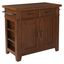 Rustic Urban Farmhouse 28" Kitchen Island in Vintage Oak with Hammered Metal Accents