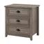 Gray Wash 25" 3 Drawer Farmhouse Nightstand