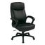 High-Back Black Eco Leather Executive Chair with Metal Base