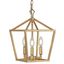 Ojai 10" Brass Gold Iron LED Pendant with Adjustable Chain