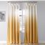 Ombre Gold and White Faux Linen Light-Filtering Curtain Panel