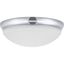 Eco-Friendly 15" LED Globe Flush Mount in Brushed Nickel