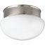 Brushed Nickel 9" Indoor Ceiling Light with Glass Bowl