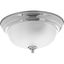 Polished Chrome Dome Glass Flush Mount Light