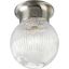 Brushed Nickel 6" Glass Globe Ceiling Light