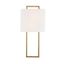 Elegant Vibrant Gold Dimmable Wall Sconce with White Silk Shade