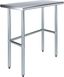 36" Stainless Steel Work Table with Galvanized Legs