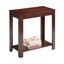 Sleek Transitional Espresso Chairside Table with Fixed Shelf