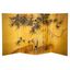 Gold Bamboo Grove Double Sided 4-Panel Room Divider