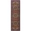 Ariana Red and Blue Oriental Synthetic Runner Rug 2'7" x 9'4"