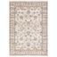 Ivory and Grey Rectangular Synthetic 3'3" x 5' Area Rug