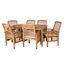 6-Person Acacia Wood Simple Lines Patio Dining Set