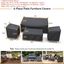 Large Black Waterproof 4-Piece Outdoor Furniture Cover Set