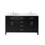 Tahoe 60" Dark Espresso Freestanding Double Sink Bathroom Vanity