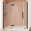 Tampa 72" Frameless Hinge Shower Door with Shelves in Oil Rubbed Bronze