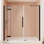 Tampa Oil Rubbed Bronze Frameless Shower Door Kit with Shelves