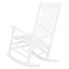 White Wooden Outdoor Rocking Chair with Arms