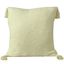 Yellow Cotton 20" Square Throw Pillow with Tassels