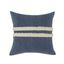 Dusty Blue and White Tufted Stripe Square Throw Pillow, 20" x 20"