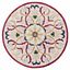 Handmade Red Floral Medallion Wool Round Rug, 6 ft