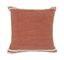 Cinnamon and White Striped Square Throw Pillow, 20" x 20"