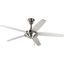 54" Gray Steel and MDF 5-Blade Reversible Ceiling Fan