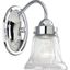 Chrome Fluted Glass 7" Dimmable Bath Vanity Light