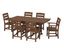 Teak 6-Person Farmhouse Outdoor Dining Set with Slat Detailing