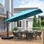 Turquoise Blue 11ft Aluminum Cantilever Patio Umbrella with 360° Rotation