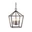 Pagoda 12" Oil-Rubbed Bronze LED Lantern Pendant with Adjustable Chain