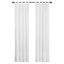 White Cotton Polyester Tab Top Light-Filtering Curtains, 30" x 84"