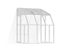 White Polycarbonate and Acrylic 6' x 6' Walk-In Greenhouse with Roof Vent