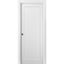 White 18 x 80 Solid Core Pocket Door with Frame