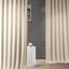 Parchment Cream Faux Linen Room Darkening Curtains 50" x 108"