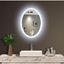 Oval Frameless 24" x 32" Bathroom Vanity Mirror with LED Backlight