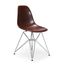 Mid-Century Matte Brown Eiffel Side Chair, 18x32"