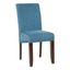 Navy Upholstered Parsons Side Chair with Wood Legs