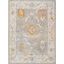 Elegant Oushak Floral Hand-Knotted Wool Rug 10' x 14' in Brown, White, and Yellow