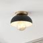 Paulina 8.5" Black/Gold Industrial Iron LED Ceiling Light