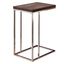 Brown Wood and Chrome Expandable Snack Table