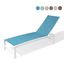 Seabreeze Blue and White Adjustable Aluminum Beach Lounger