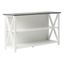 White and Gray Solid Wood Farmhouse Storage Console Table