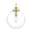 Penn Natural Brass Clear Glass Globe Pendant Light