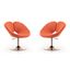Perch Orange and Polished Chrome Adjustable Swivel Chair