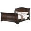 Conley Cherry King Sleigh Bed with Wood Frame