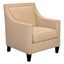 Transitional Emery Accent Chair in Cream with Metal Stud Trim