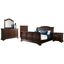 Cherry Sleigh Queen Bedroom Set with Carved Panels and Ample Storage