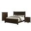 Chestnut Brown Queen Panel Bed with Storage Drawers