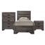 Grayson Dark Brown Twin Panel 3PC Bedroom Set