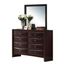 Mahogany 76" Vertical Dresser with Mirror and Dovetail Drawers